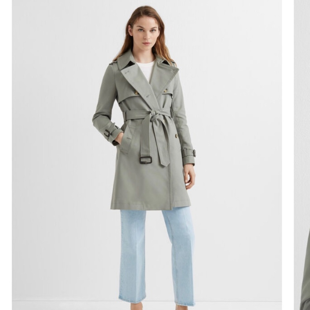Club Monaco Matie Trench-light sage size L